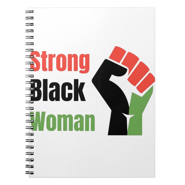 Cuaderno Mujer negra fuerte (Frente)