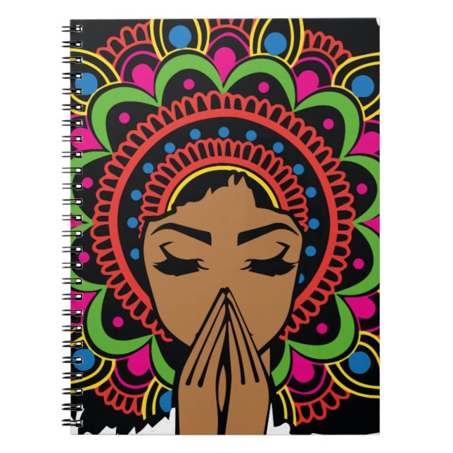 Cuaderno mujer negra melanina hermana dinero verde envidia  (Frente)