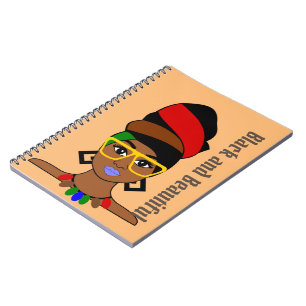 Cuaderno Mujer negra y hermosa mujer afrodama