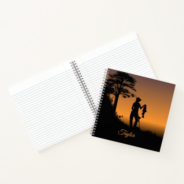 Cuaderno Mujer pescadora en Dusk Personal (Interior)