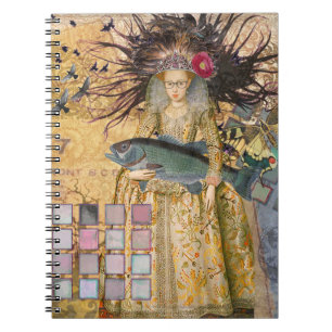 Cuaderno Mujer Piscis Vintage Gótico Clásico
