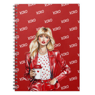 Cuaderno Mujer Rubia Bebe XOXO