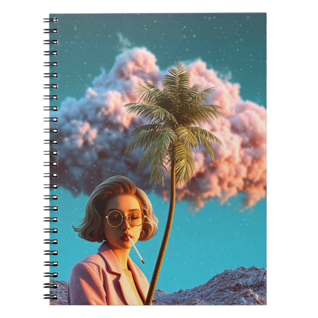 Cuaderno Mujer Surrealista con Palmera (Frente)