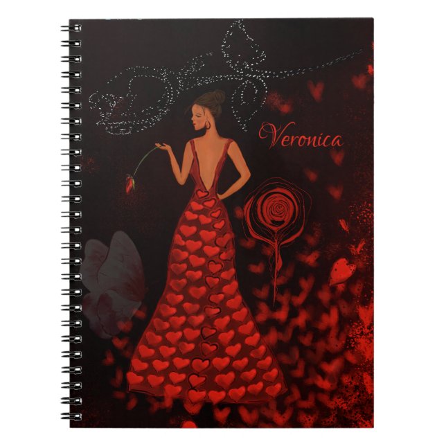 Cuaderno mujer vestida de rojo (Frente)
