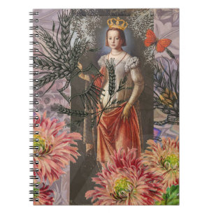 Cuaderno Mujer Virgo Retrato Antiguo Colorido Rico
