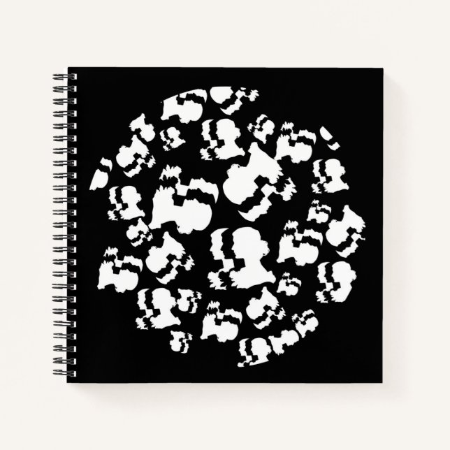 Cuaderno Mujeres abstractas de blanco y negro (Anverso)