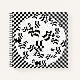 Cuaderno Mujeres abstractas de blanco y negro