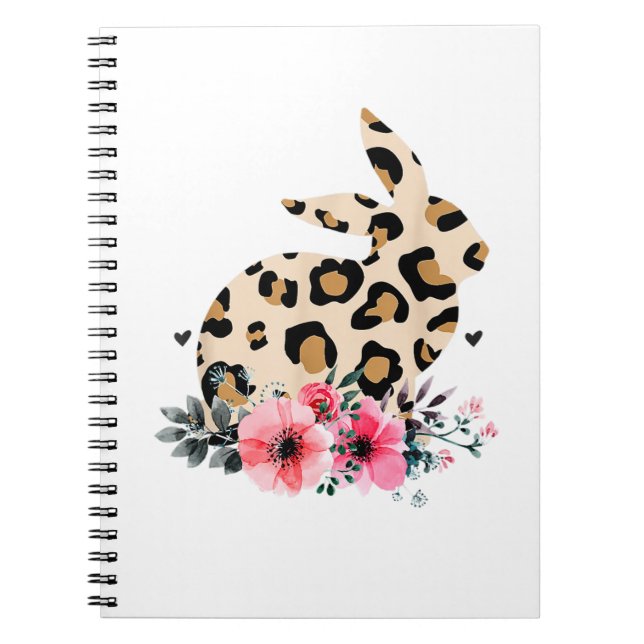 Cuaderno Mujeres Chicas de Pascua con flores de Bunny Leopa (Frente)