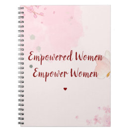 Cuaderno Mujeres Empoderadas Día de la Mujer Floral Acuarel