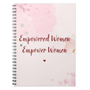 Cuaderno Mujeres Empoderadas Día de la Mujer Floral Acuarel
