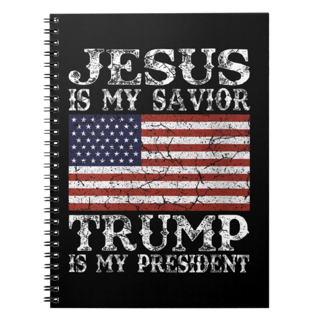 Cuaderno Mujeres Jesús es mi salvador Trump es mi president (Frente)