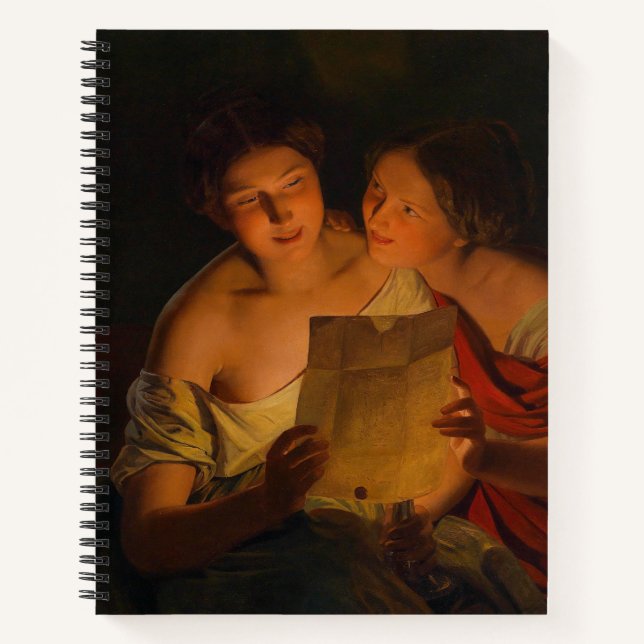 Cuaderno Mujeres leyendo una carta de amor (de Waldmüller) (Anverso)