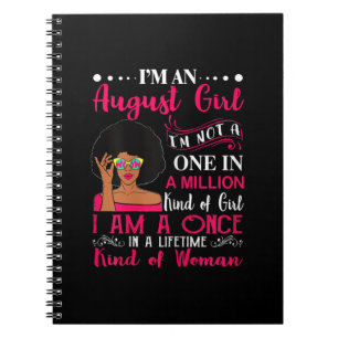 Cuaderno Mujeres Negras Agosto Regalos De Cumpleaños Soy Un