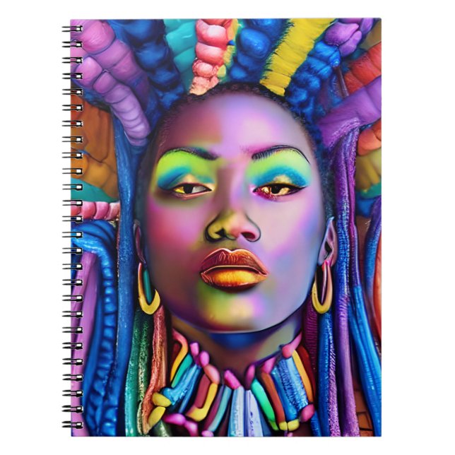 Cuaderno Mujeres negras reina de la melanina norteamericana (Frente)