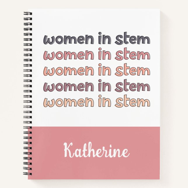 Cuaderno Mujeres personalizados en regalos Stem Steminist (Anverso)