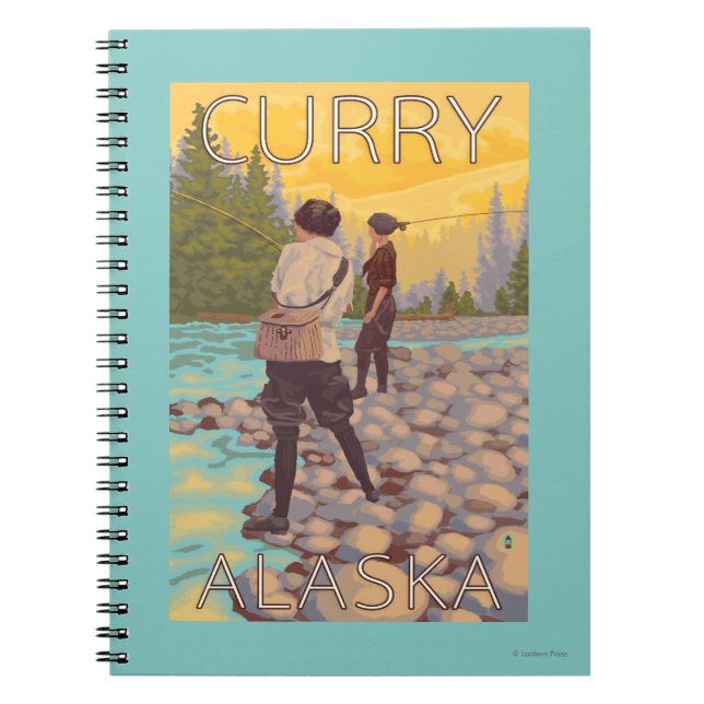Cuaderno Mujeres Pesca con mosca - Curry, Alaska (Frente)