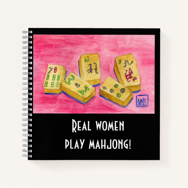 Cuaderno Mujeres Reales Juegan Al Mahjong (Anverso)