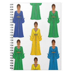 Cuaderno Mujeres sauditas con vestido colorido