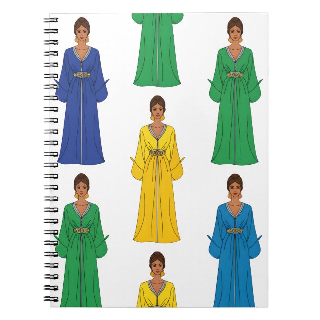 Cuaderno Mujeres sauditas con vestido colorido (Frente)