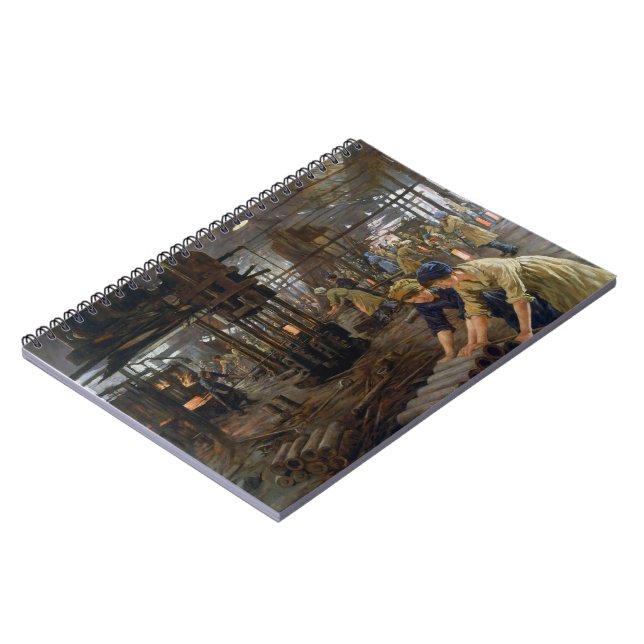 Cuaderno Mujeres trabajando en una fábrica de municiones en (Lado Izquierdo)