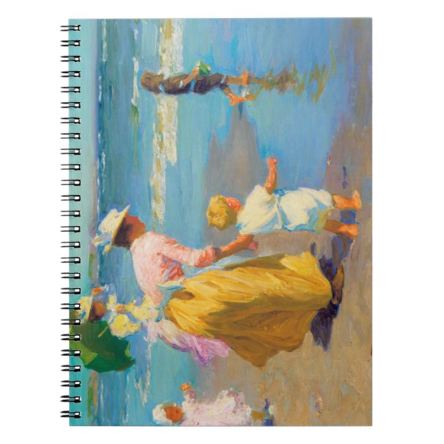 Cuaderno Mujeres y niños en la playa Edward Potthast (Frente)