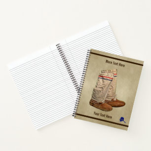 Cuaderno Mukluks sobre papel antiguo