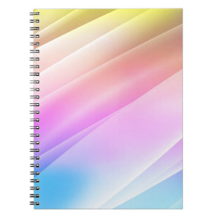Cuaderno Multicolor claro, cubierta arcoiris con líneas lar