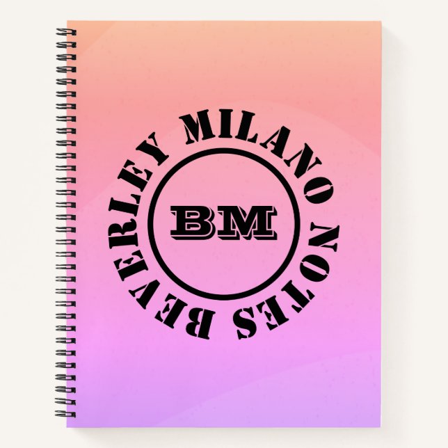 Cuaderno Multicolor con Nombre Personalizado (Anverso)