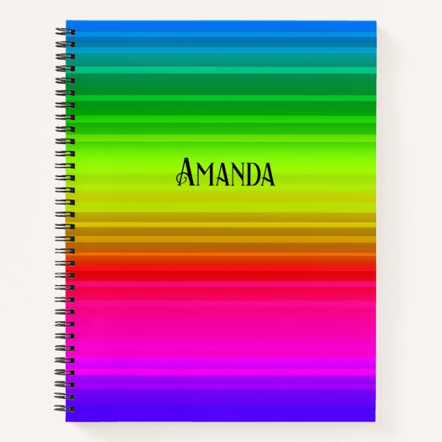Cuaderno Multicolorizado, arco iris (Anverso)