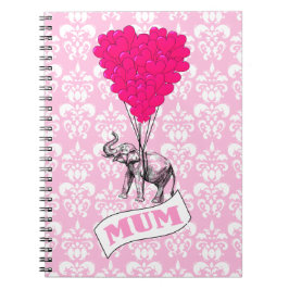 Cuaderno Mum with pink elephant