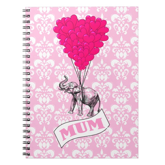 Cuaderno Mum with pink elephant (Frente)