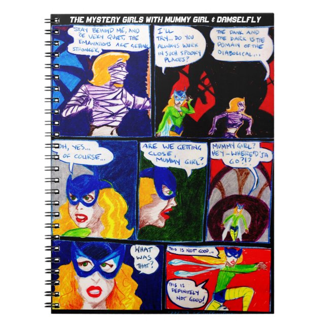 Cuaderno Múmmy Chica y Damselfy historieta arte (Frente)