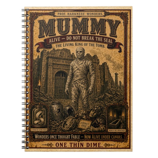 Cuaderno Mummy, Monstruo de Circo Antiguo (Frente)