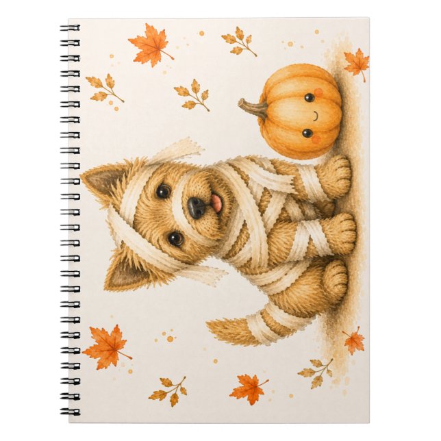 Cuaderno Mummy Norwich Terrier Halloween (Frente)