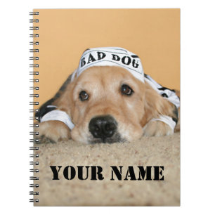 Cuaderno Mún preso del perro del golden retriever