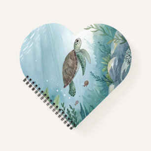 Cuaderno Mundo submarino con tortuga