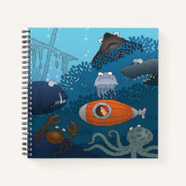 Cuaderno Mundo submarino infantil personalizado
