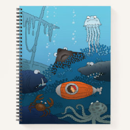 Cuaderno Mundo submarino infantil personalizado