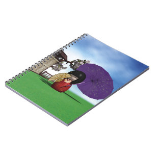 Cuaderno Muñeca Kokeshi Japonesa Arte Flor de Cerezo