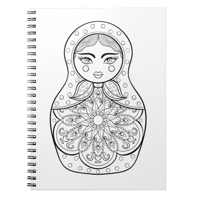Cuaderno Muñeca rusa elegante (Frente)