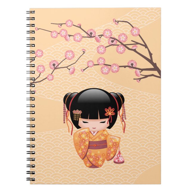 Cuaderno Muñeca Ume Kokeshi - Chica Geisha de la enseñanza  (Frente)