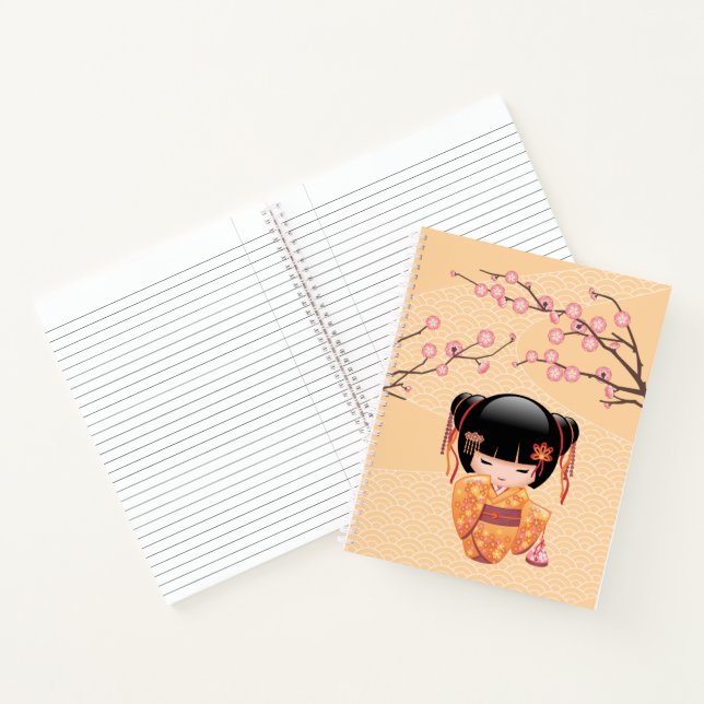 Cuaderno Muñeca Ume Kokeshi - Chica Geisha de la enseñanza  (Interior)