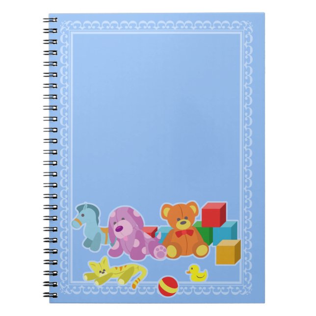 Cuaderno Muñecas cutas (azul) (Frente)