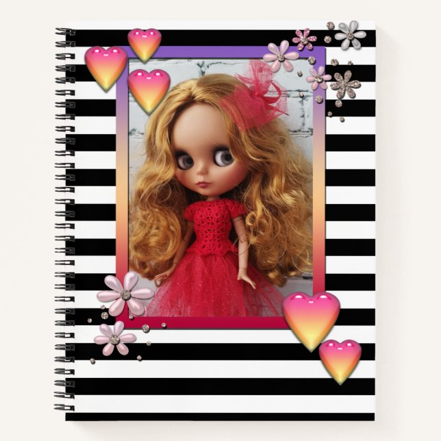 Cuaderno Muñecas de fotos para bebés, muñecas, personalizad (Anverso)