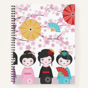Cuaderno Muñecas Kokeshi
