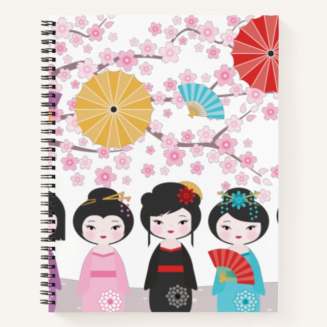 Cuaderno Muñecas Kokeshi (Anverso)