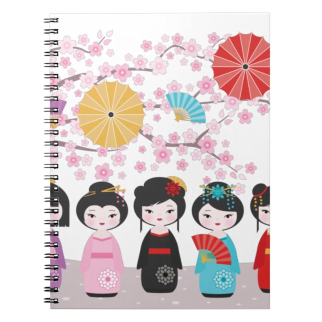 Cuaderno Muñecas Kokeshi (Frente)