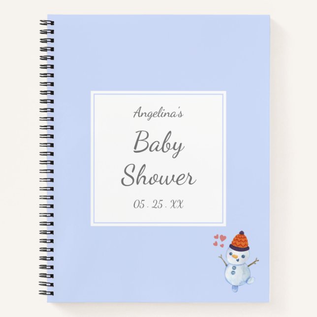 Cuaderno Muñeco de nieve lindo (Anverso)