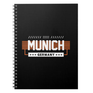 Cuaderno Múnich Alemania Tipografía Moderna Diseño Gráfico