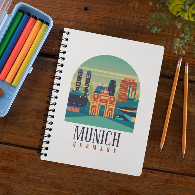Cuaderno Munich Bavaria Alemania Viaje de Vintage (Munich Bavaria Germany Vintage Travel Notebook)